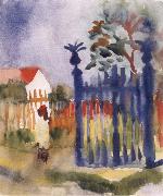 August Macke Garden Gate oil painting reproduction